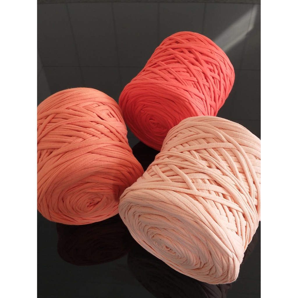 Fio de Malha Residual O6TEXTIL -1kg -Tons Laranja