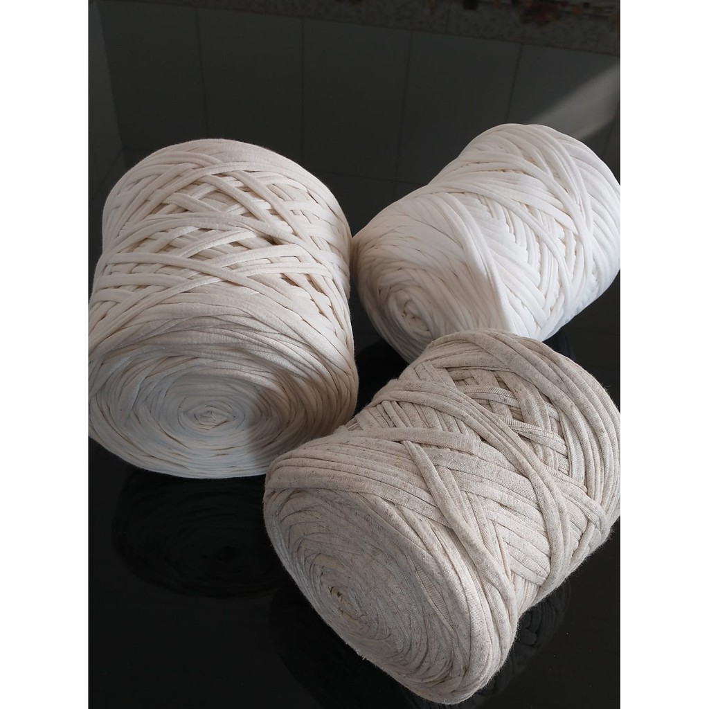 Fio de Malha Residual O6TEXTIL- 1kg -Tons Neutros