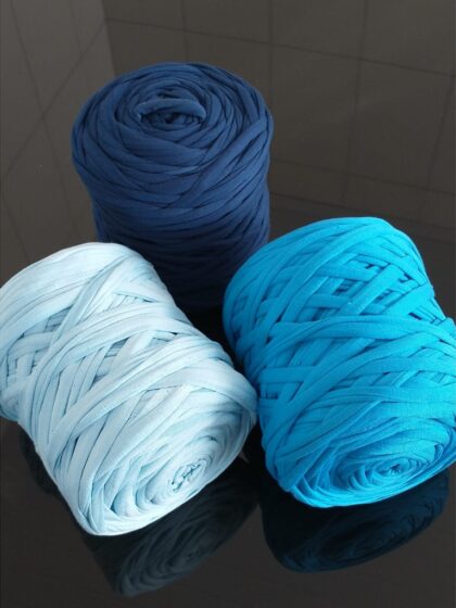 Fio de Malha Residual O6TEXTIL-1kg -Tons Azul